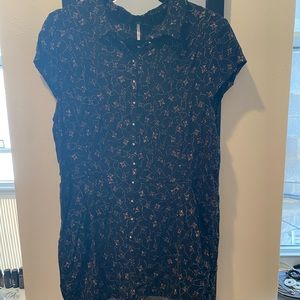 Free People button down short romper